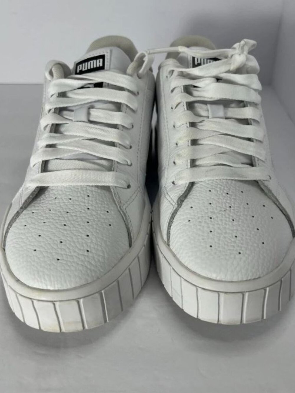 PUMA Cali Star Leather White/Black 380176-02 Women's Trainers Size 8.5